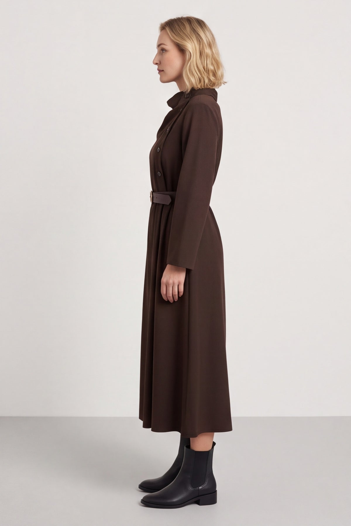 Eudora Belted Dress Cocoa – image 6 of 6