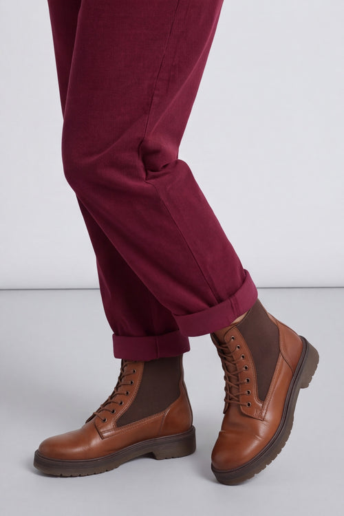 Carmella Needlecord Trousers Wine – image 6 of 6