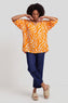 Morgan Print V-Neck Top Orange – image 4 of 4