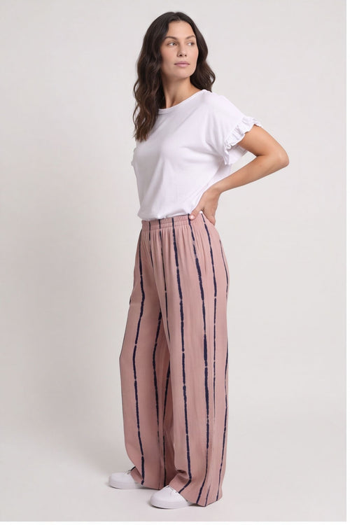 Chelle Stripe Linen Trousers Pink – image 4 of 4