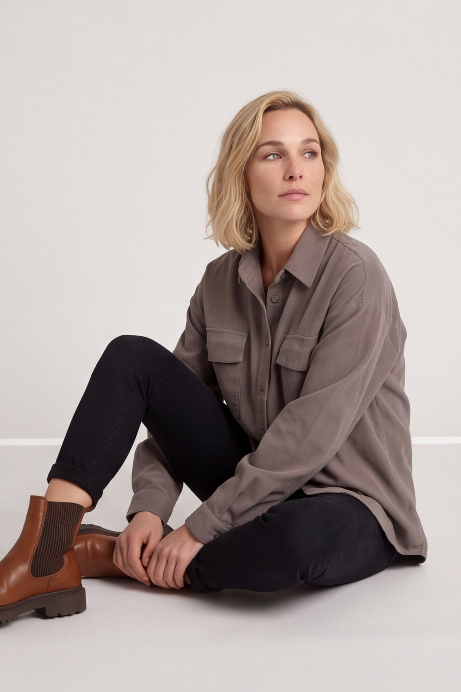 Tonya Needlecord Jacket Mocha – image 6 of 6