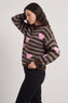 Carina Heart Stripe Knitted Jumper Cocoa – image 6 of 6