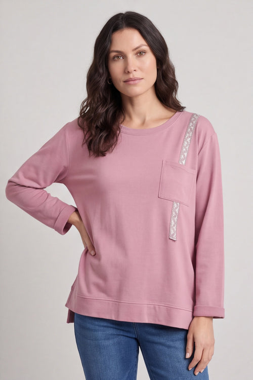 Barbara Pocket Cotton Top Pink – image 6 of 6