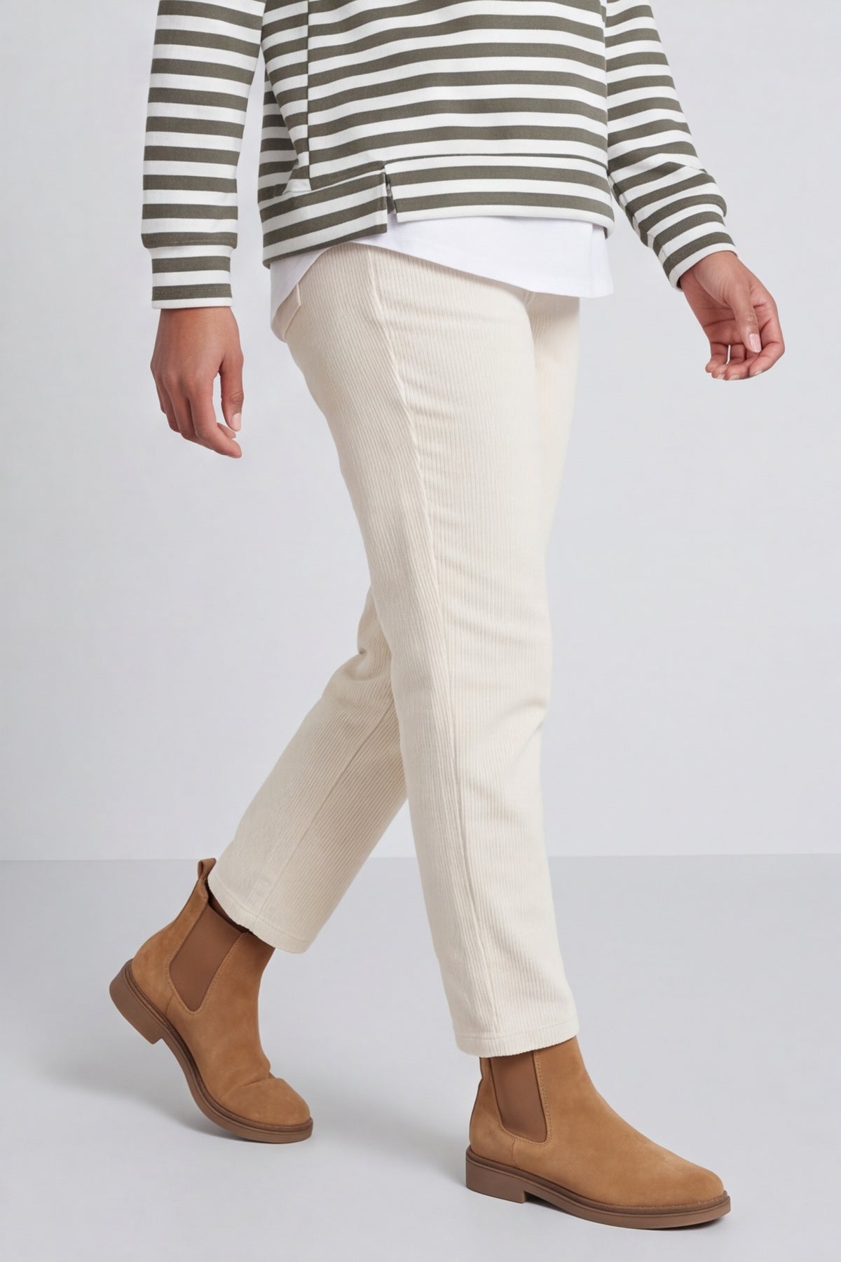 Capricia Stripe Top Khaki – image 6 of 6