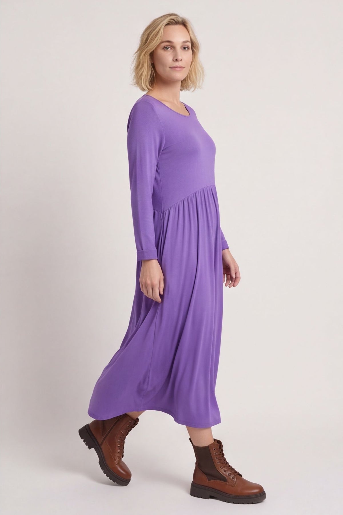 Kylie Long Sleeve Dress Lilac – image 5 of 5