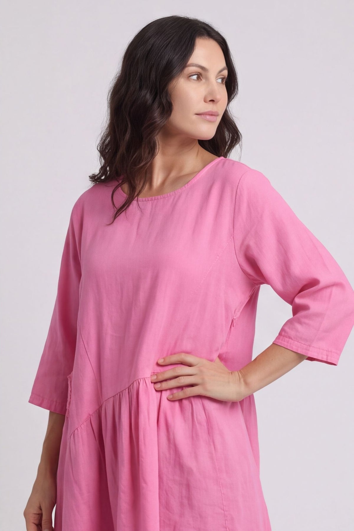 Lanton Linen Tunic Fuchsia – image 4 of 4