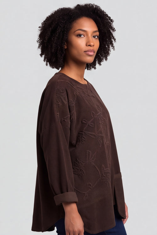 Jessa Needlecord Top Cocoa – image 6 of 6