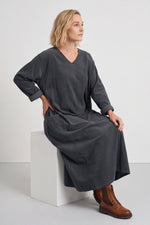 Cerys Cord Pocket Dress Charcoal Charcoal - Cerys Cord Pocket Dress Charcoal – image 6 of 6