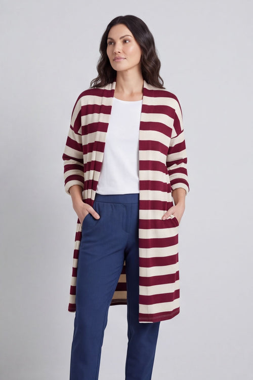 Lizzie Stripped Longline Cardigan – image 6 of 6