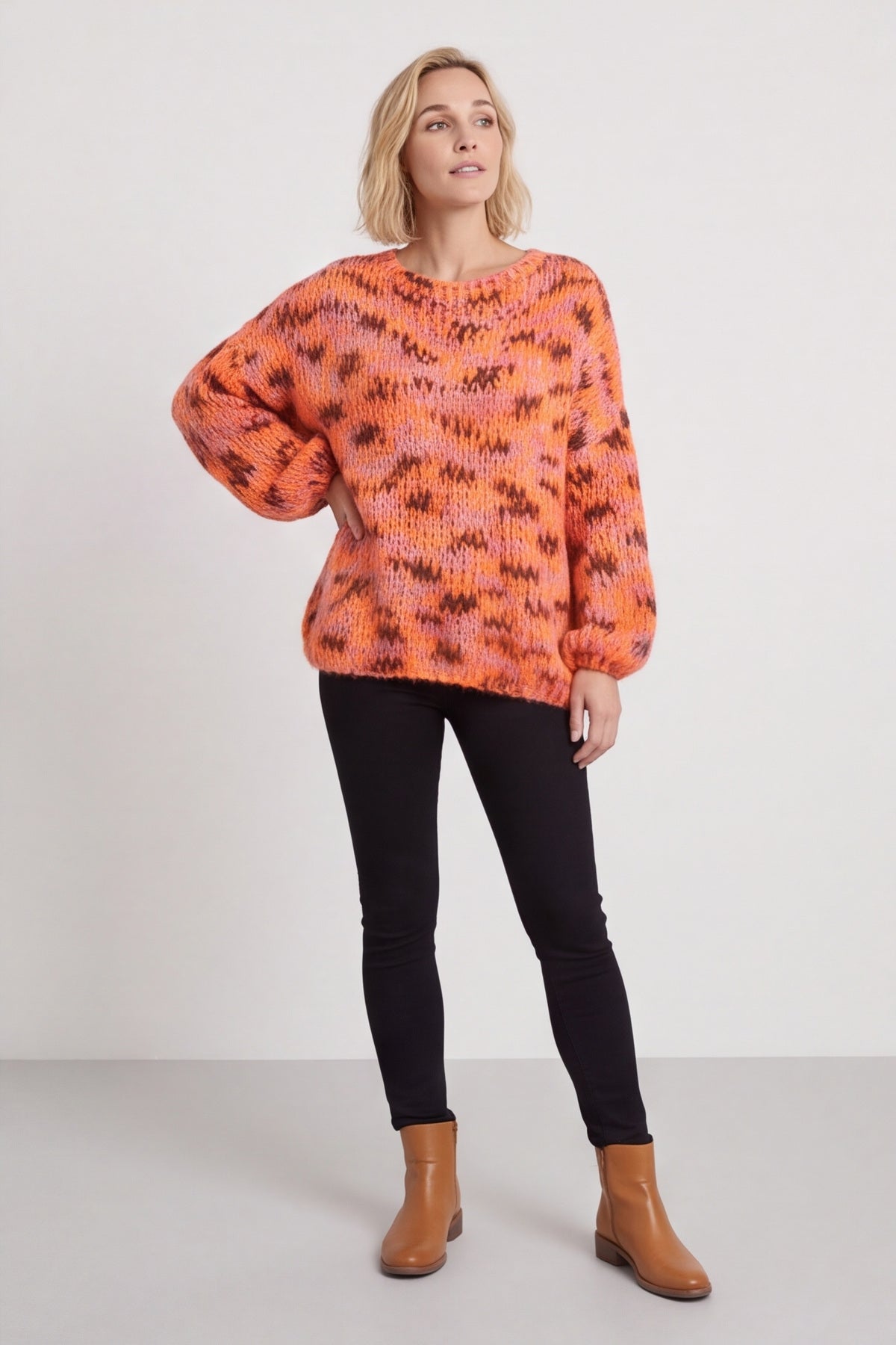 Leatrice Knitted Jumper Orange – image 5 of 5