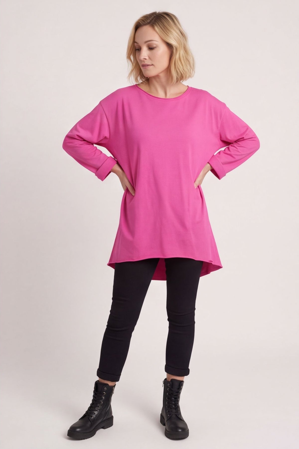 Sasha Cotton Top Fuchsia – image 5 of 5