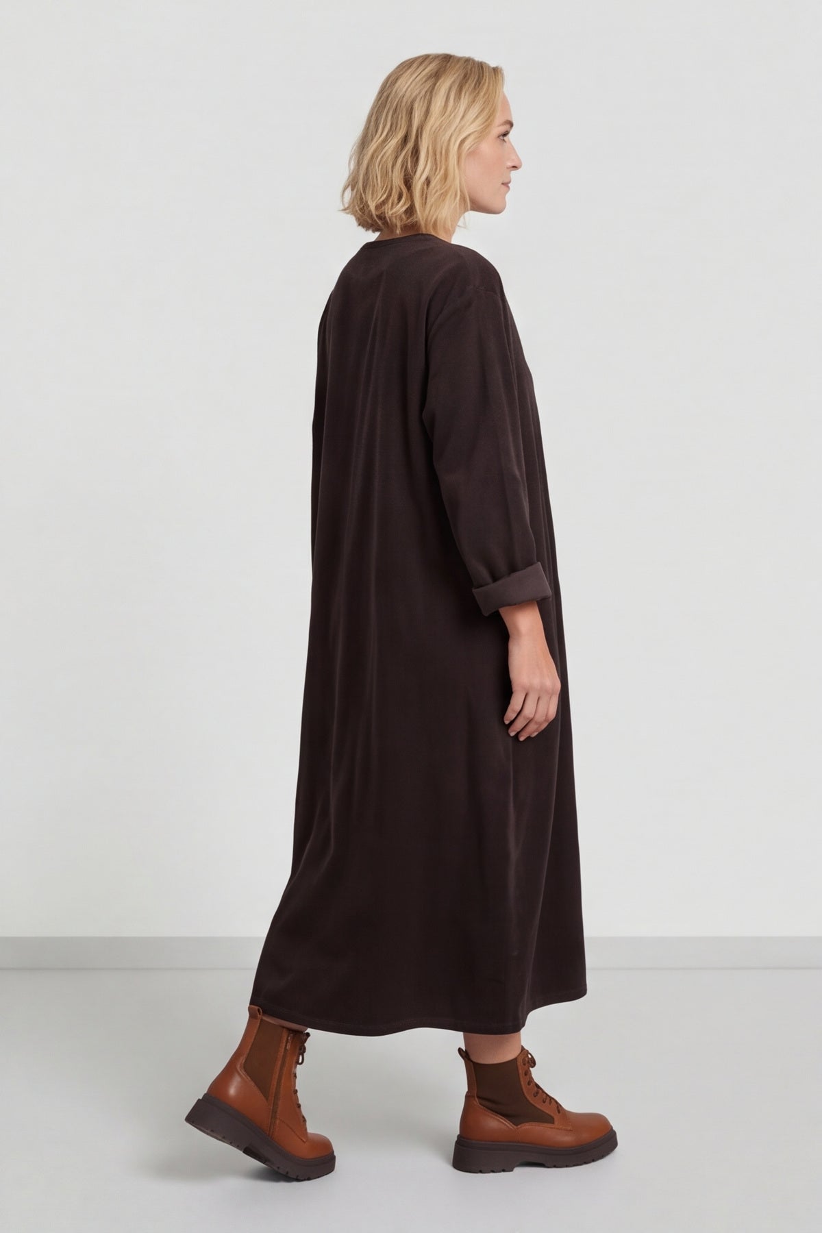 Cerys Cord Pocket Dress Cocoa – image 6 of 6