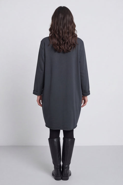 Rizo Snood Cotton Dress Charcoal – image 6 of 6