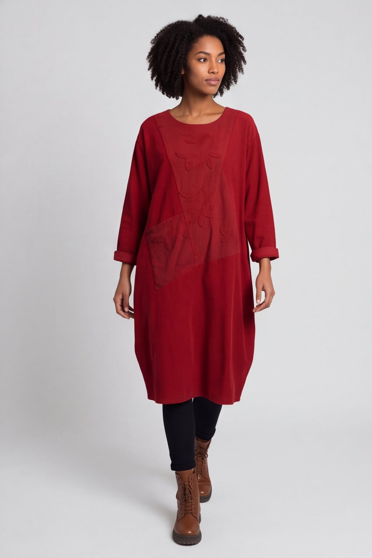 Laurie Needlecord Dress Red – image 6 of 6