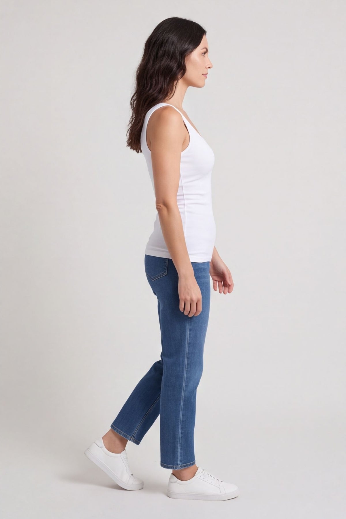Only Basic Long Tank Top White – image 5 of 5