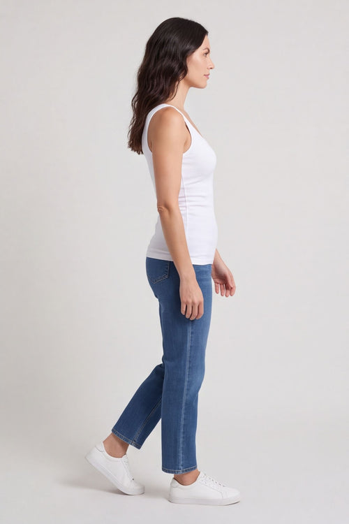 Only Basic Long Tank Top White – image 5 of 5