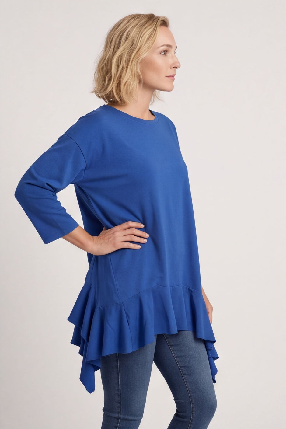 Carey Frill Cotton Top Cobalt – image 6 of 6