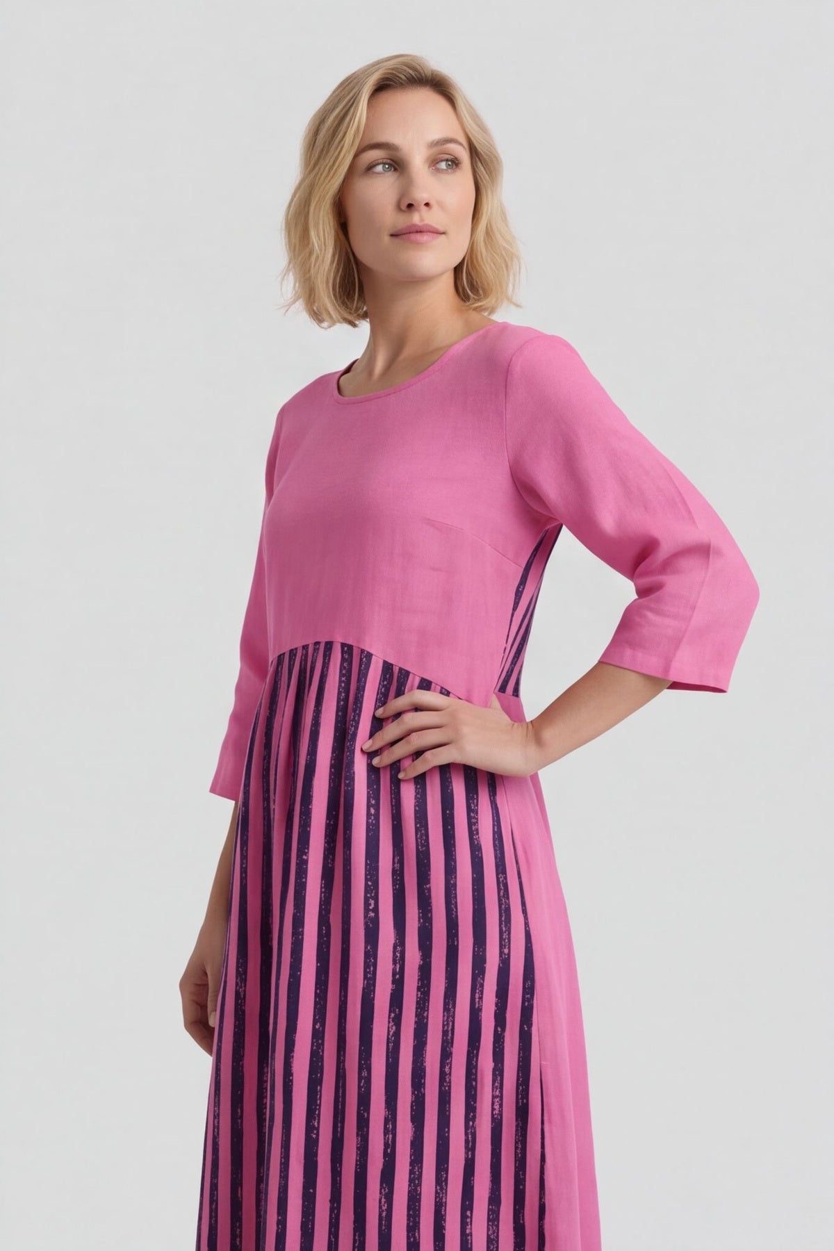 Maia Stripe Linen Dress – image 6 of 6