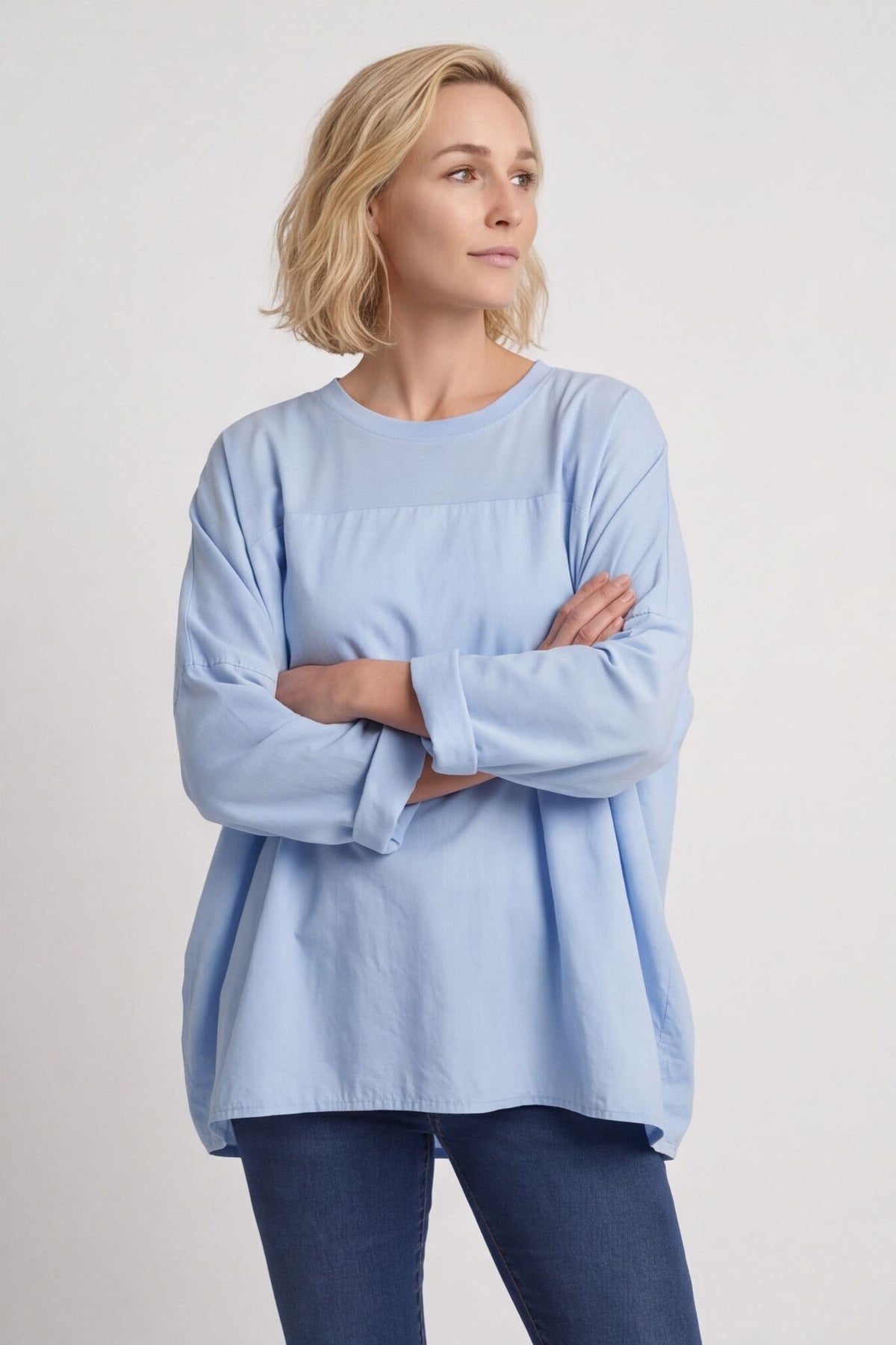 Dianne Cotton Top Light Blue – image 6 of 6