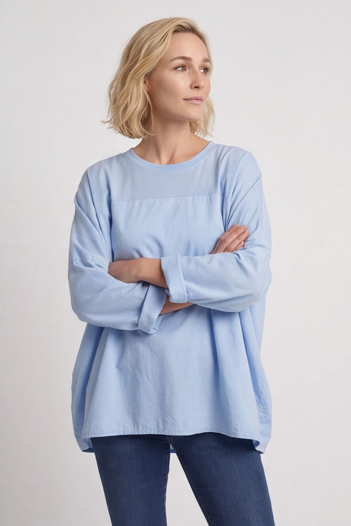 Dianne Cotton Top Light Blue – image 6 of 6