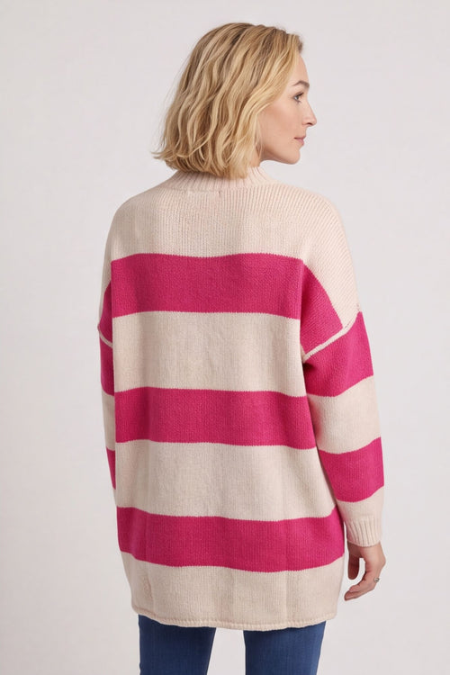 Doria Stripe Knitted Jumper Pink – image 5 of 5