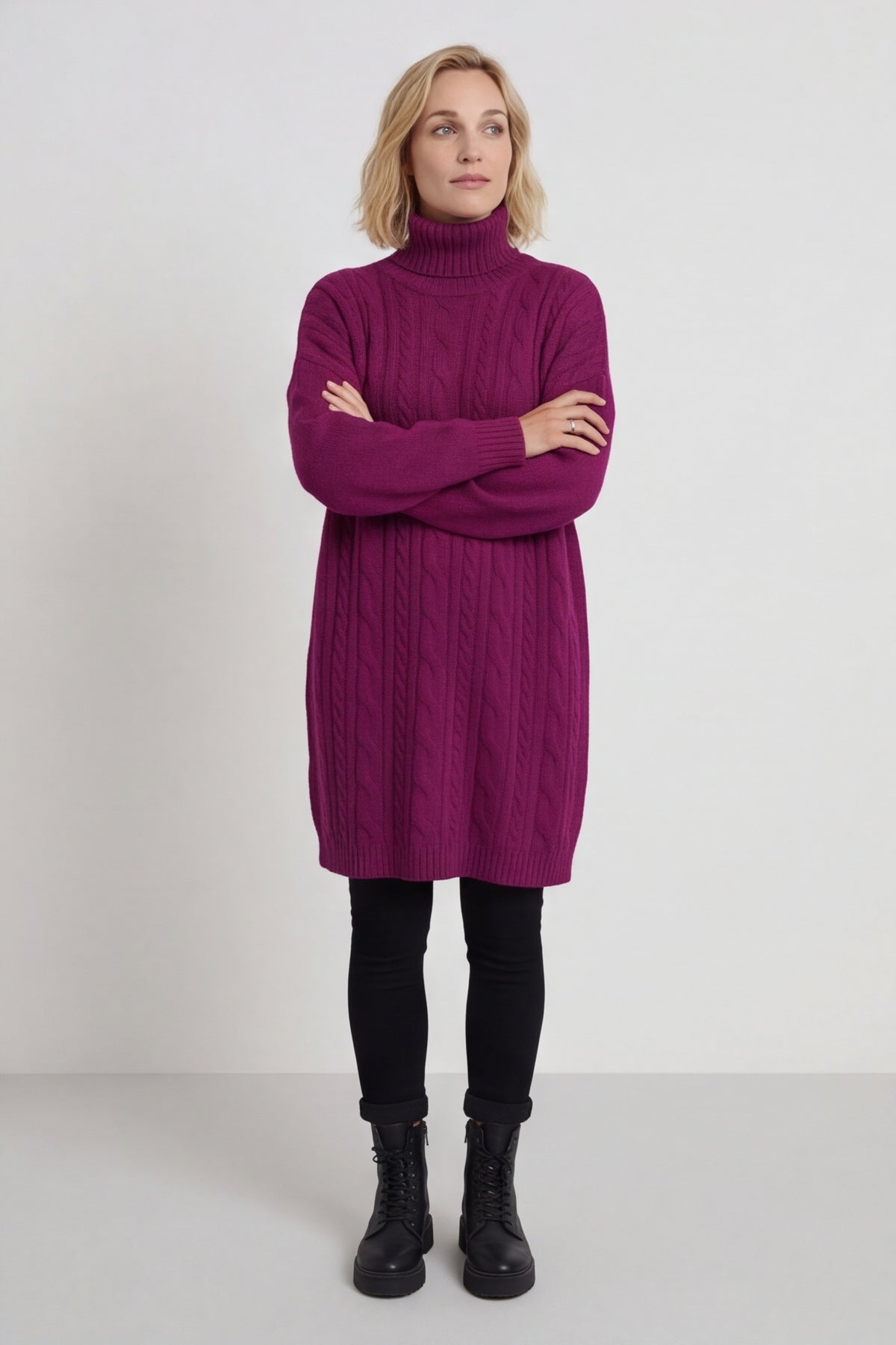 Moira Polo Knitted Jumper Berry – image 6 of 6
