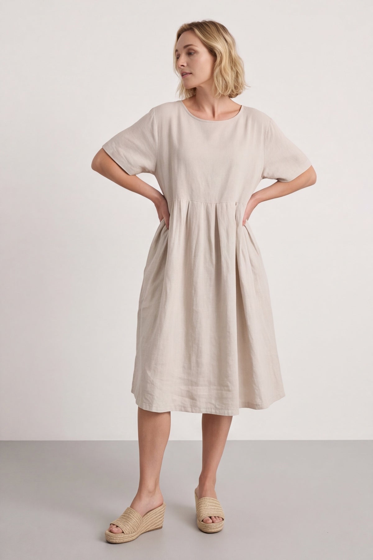 Zouch Linen Cap Sleeve Dress – image 6 of 6