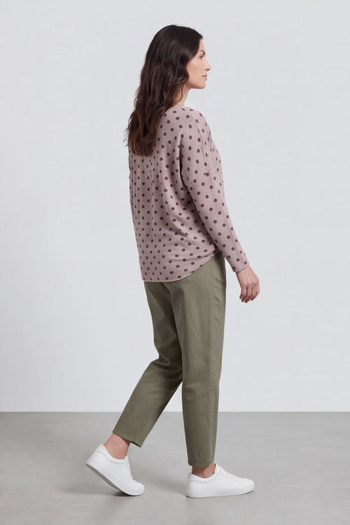 Lola Relaxed Polka Dot V-Neck Top – image 6 of 6