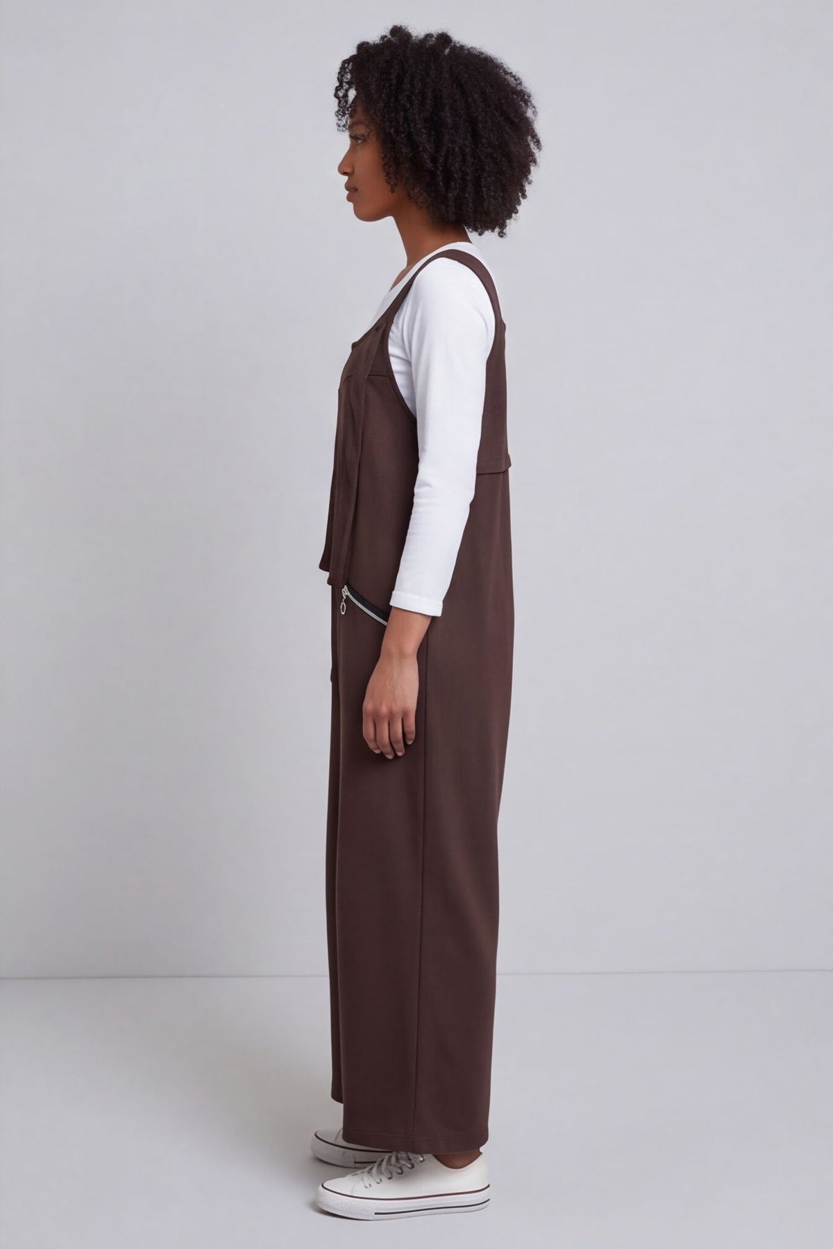 Kinley Pocket Cotton Jumpsuit Cocoa – image 5 of 5