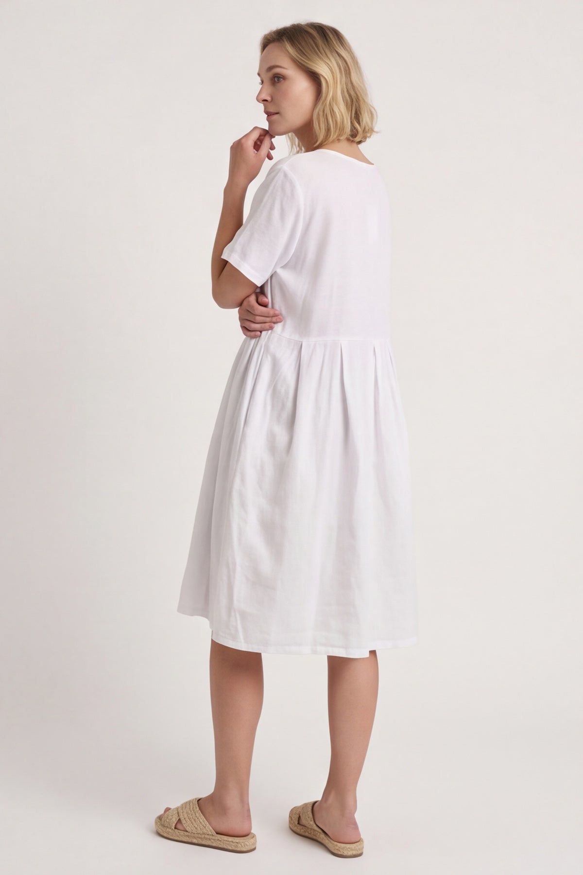 Zouch Linen Cap Sleeve Dress – image 6 of 6