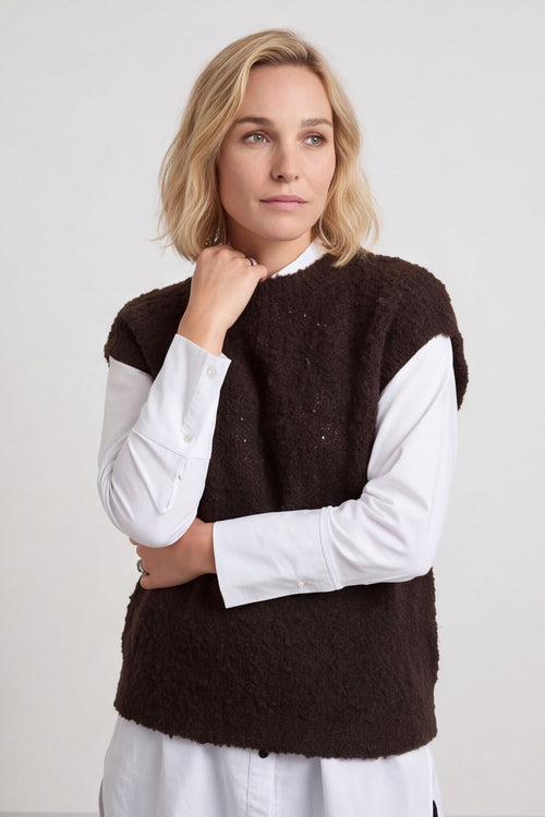 Clancy Boucle Tank Top Cocoa – image 5 of 5