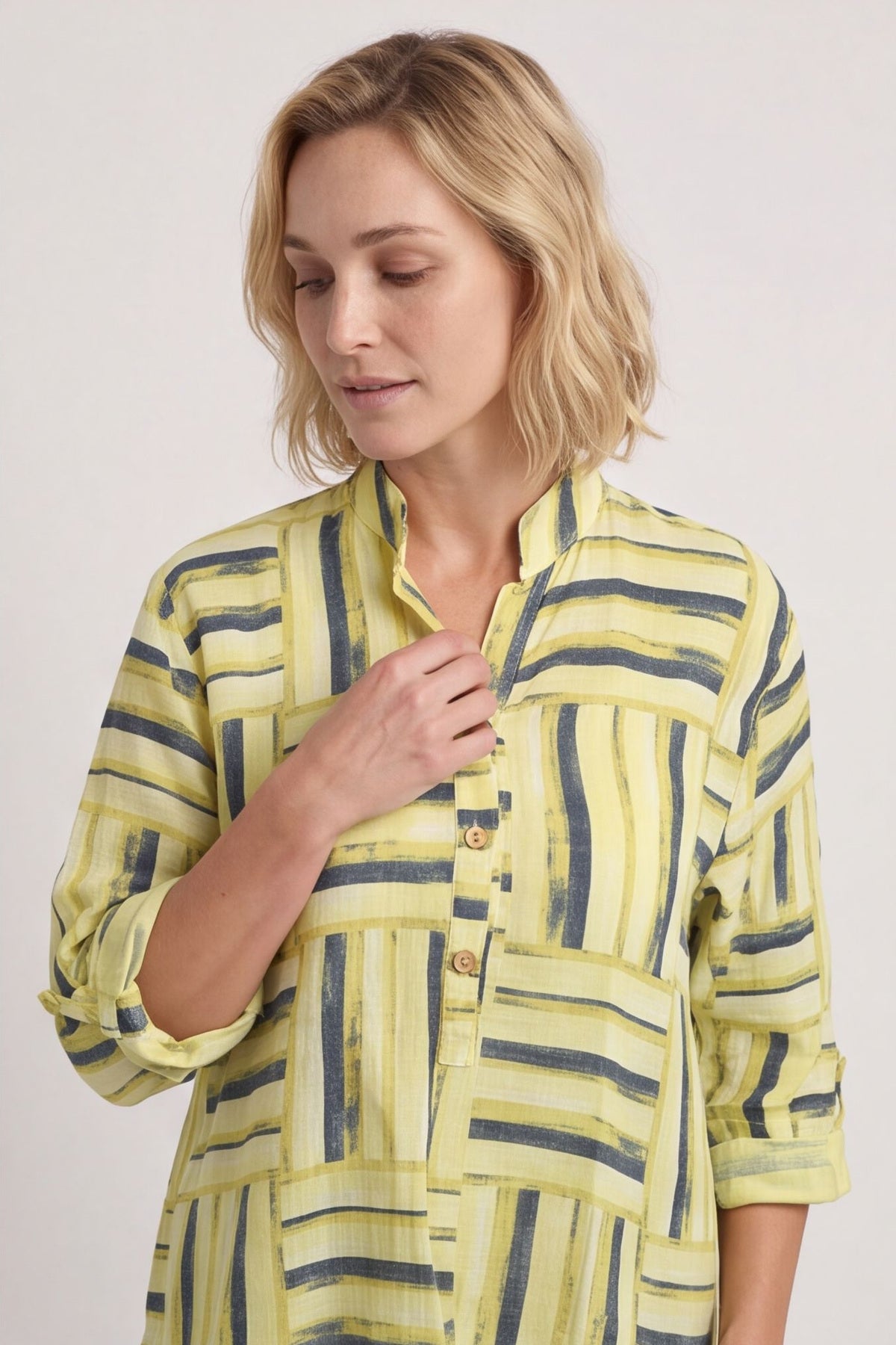 Glenna Pattern Cotton Top Yellow – image 5 of 5