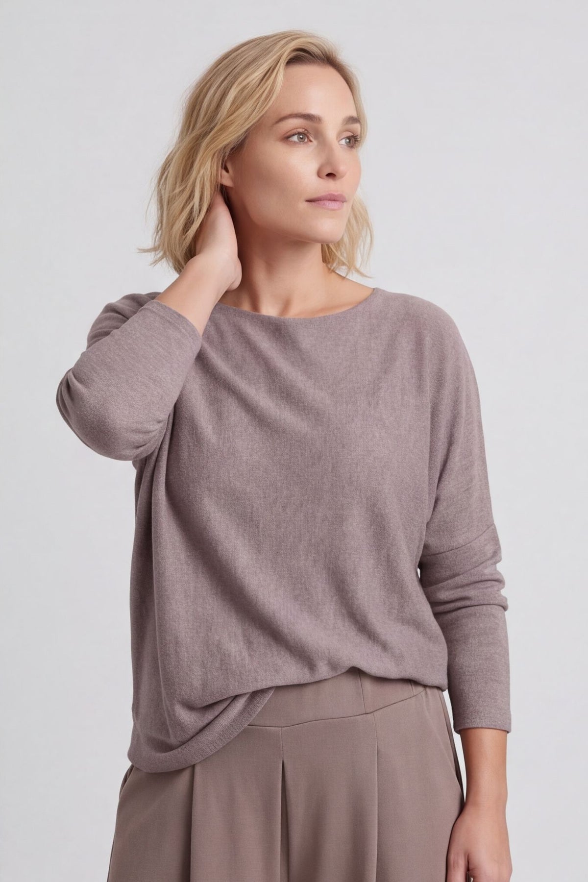 Trish Wide Leg Cotton Trousers Mocha – image 6 of 6