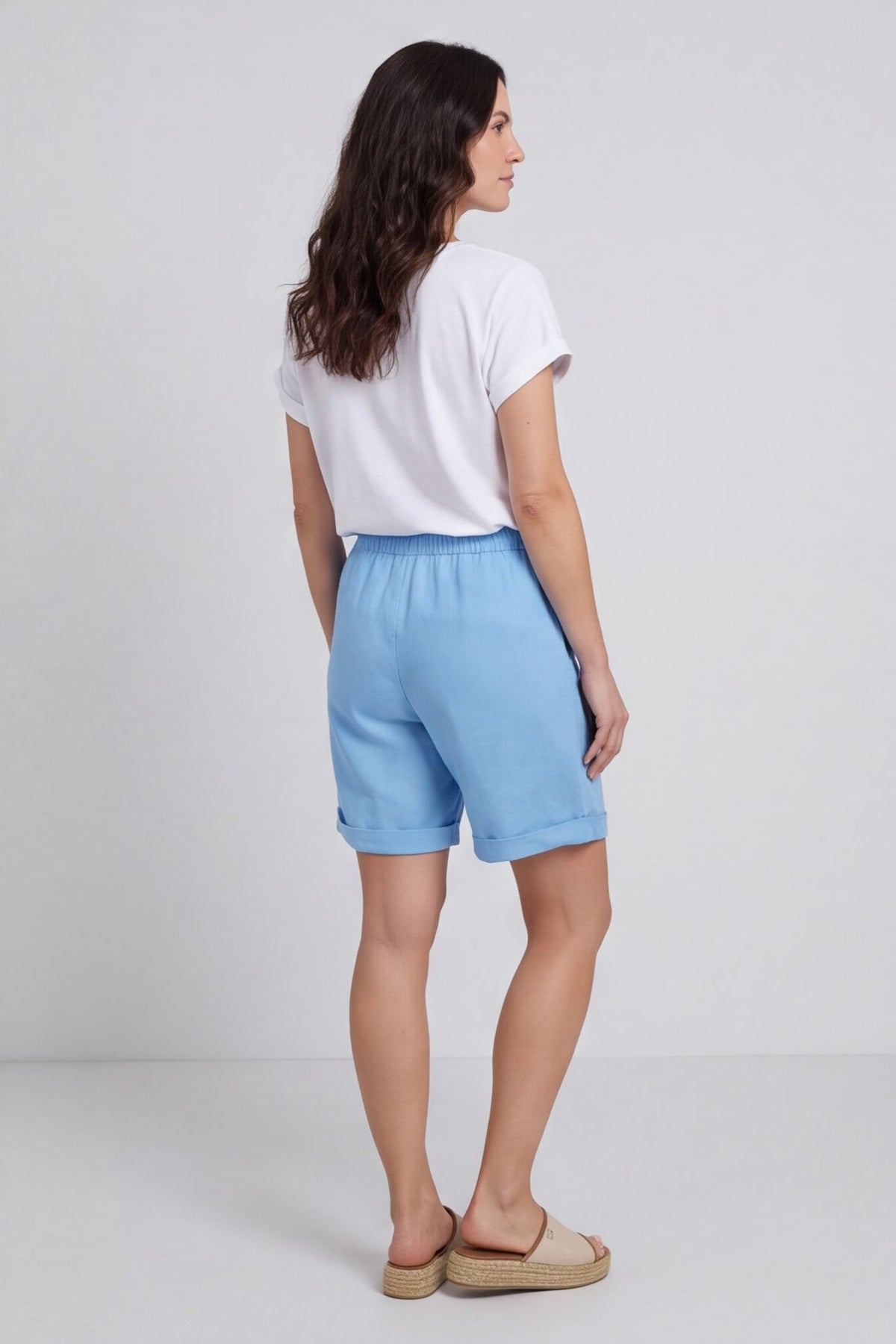 Sydney Linen Shorts Powder Blue – image 6 of 6