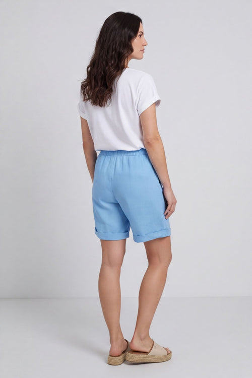 Sydney Linen Shorts Powder Blue – image 6 of 6