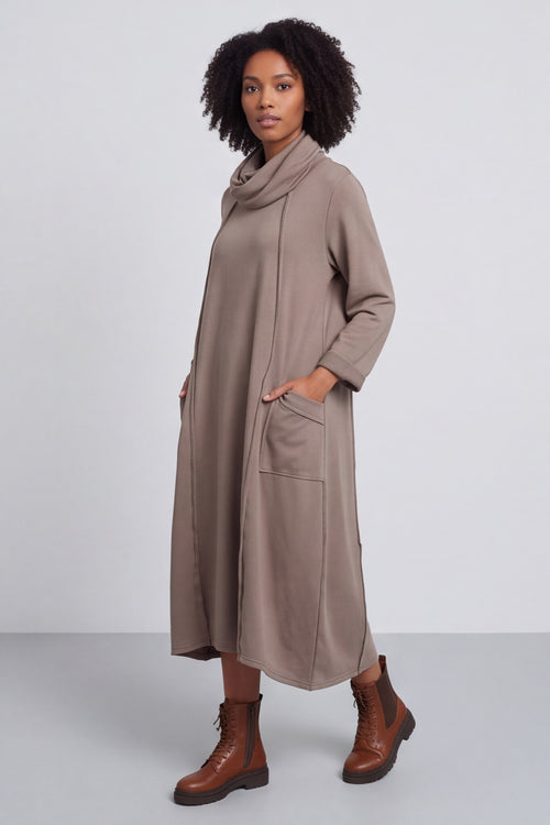 Maris Snood Cotton Dress Mocha – image 6 of 6