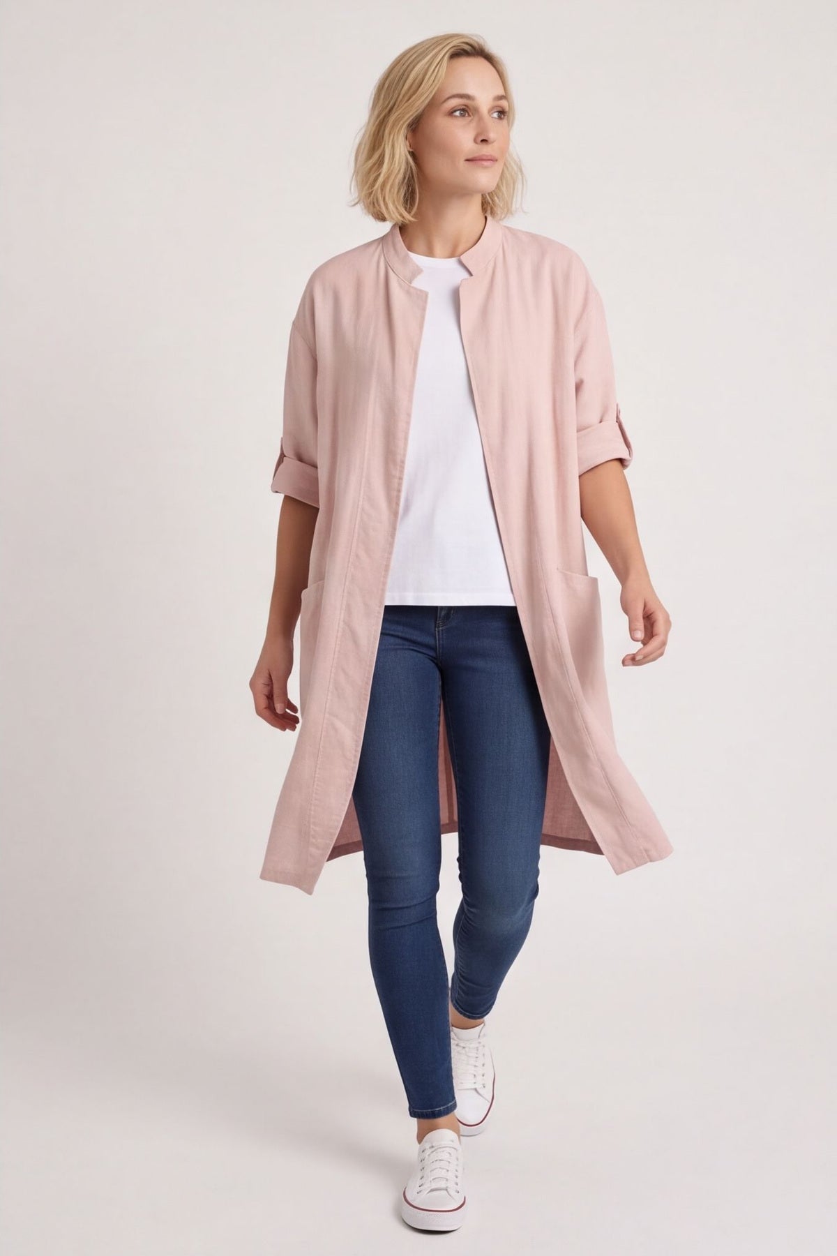 Gillian Linen Jacket Pink – image 5 of 5