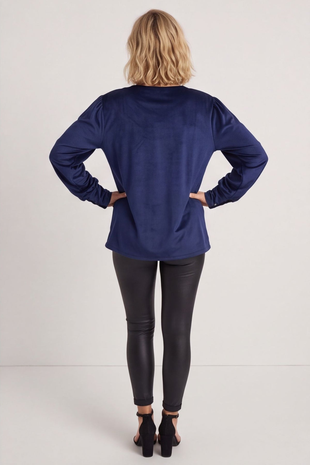 Rhona Bow Front Top Navy – image 5 of 5