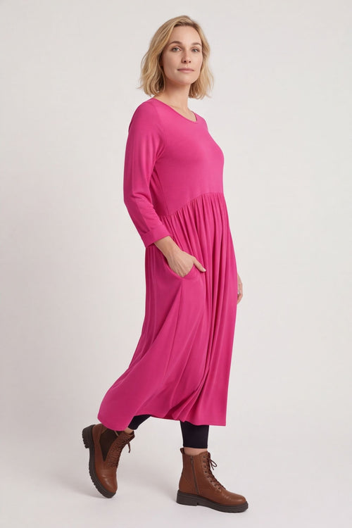 Kylie Long Sleeve Dress Fuchsia – image 5 of 5
