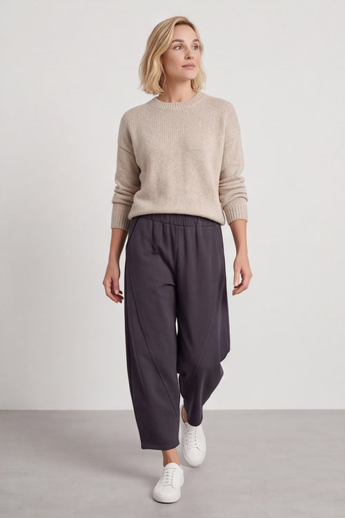 Yasmina Cropped Cotton Trousers Charcoal – image 4 of 4