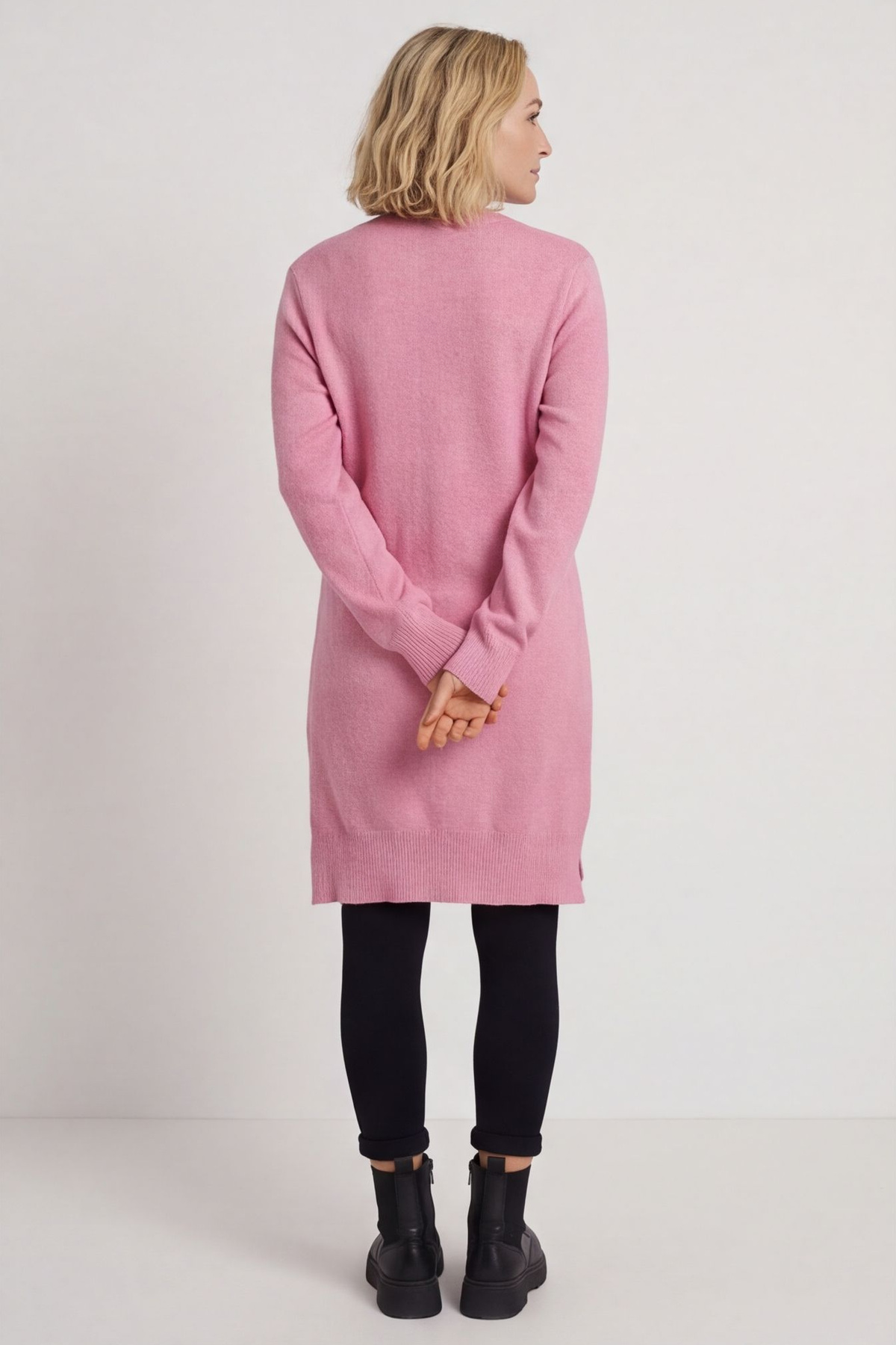 Elisa Pocket Knitted Tunic Pink