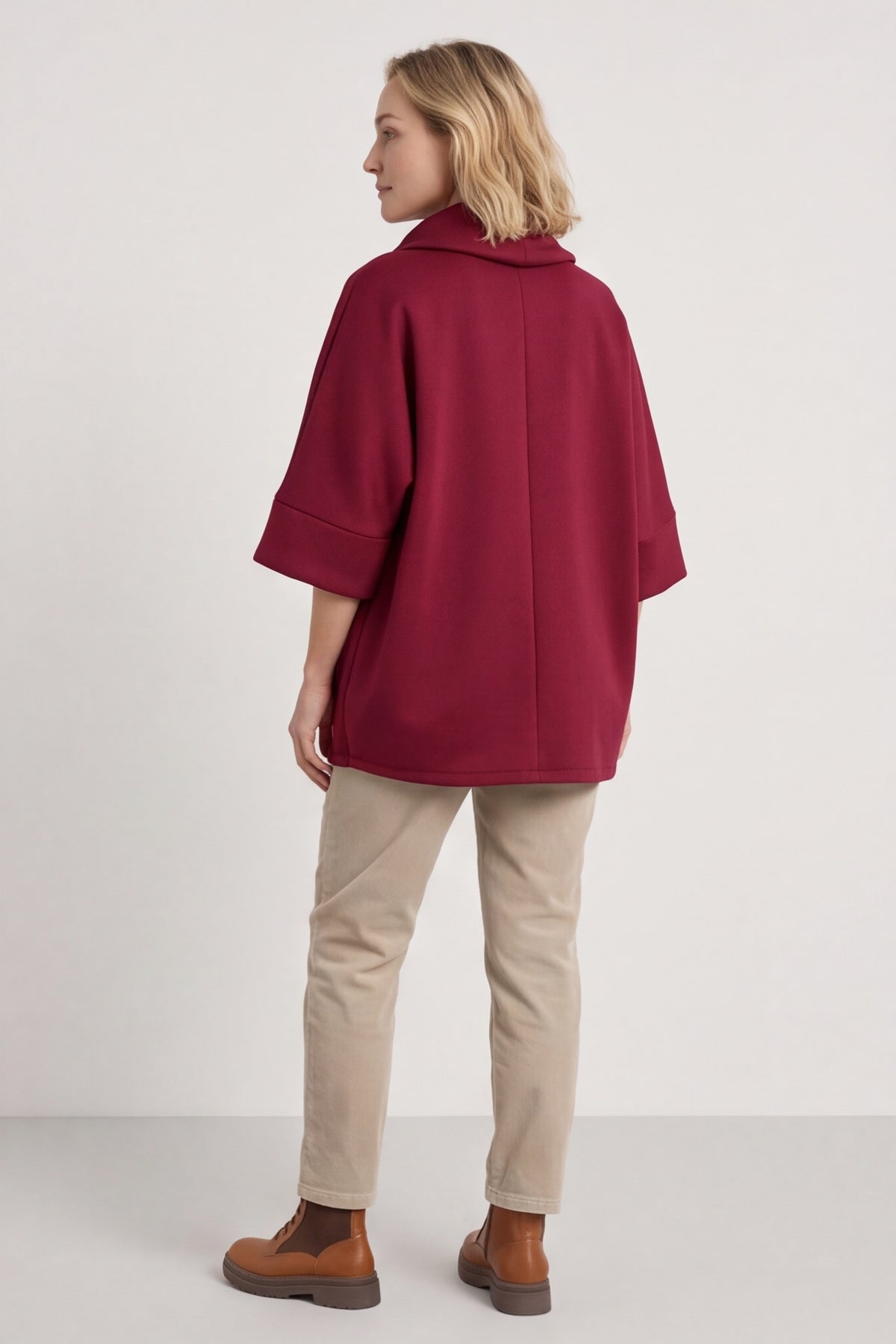 Marjorie Zip Hooded Jacket Wine