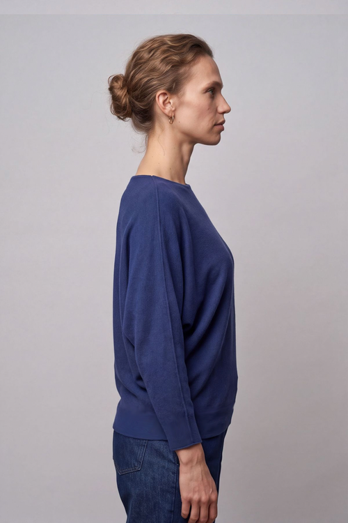 Thalia Batwing Jumper Navy - Image 4