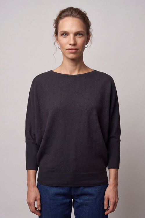Thalia Batwing Jumper Black - Image 5