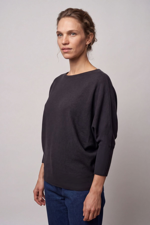 Thalia Batwing Jumper Black - Image 4