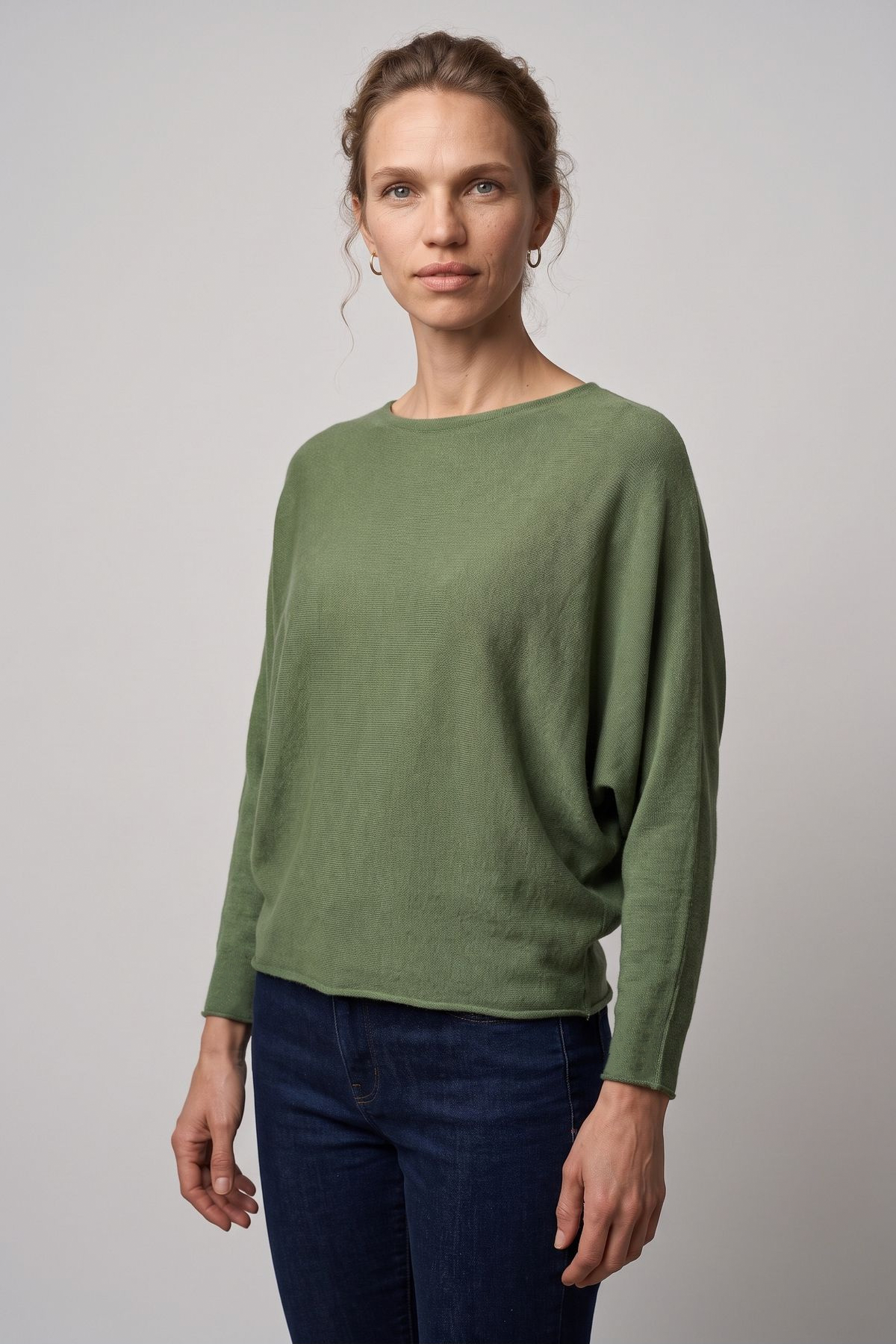 Thalia Batwing Jumper Green