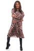 Moana Zebra Print Tie Tunic Burnt Orange