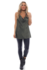 Rinoa Vest Top Dark Khaki Dark Khaki - Rinoa Vest Top Dark Khaki