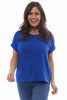 Only Turn Back Sleeve Tee Cobalt