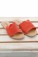 Rosa Leather Sandals Coral Coral - Rosa Leather Sandals Coral